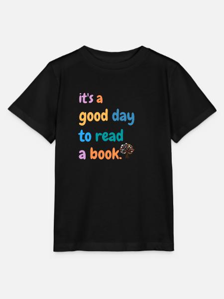 Es un buen día para leer un libro - Stanley/Stella T-shirt MINI CREATOR til børn - sort