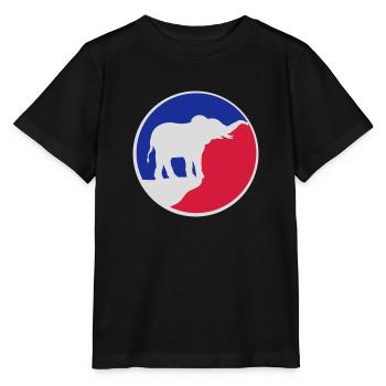 Elephant Silhouette Cliff Moon - T-shirt bio MINI CREATOR Stanley/Stella Enfant - noir - Devant - Mikhail (115cm)