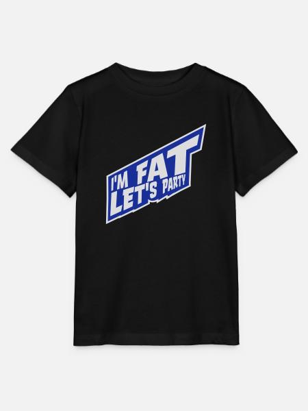 im fat lets party - Stanley/Stella Kinder T-Shirt MINI CREATOR - Schwarz