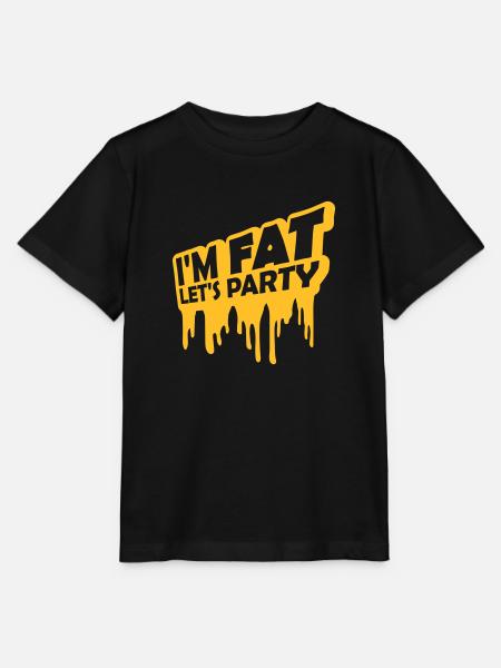 im fat lets party - Stanley/Stella Kinder T-Shirt MINI CREATOR - Schwarz