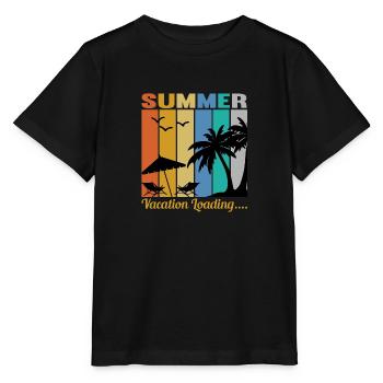 Summer Vacation Loading... - Stanley/Stella MINI CREATOR Kids’ T-Shirt - black - Front - Mikhail (115cm)