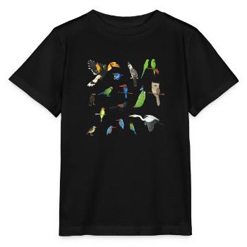Oiseaux d’Asie - T-shirt bio MINI CREATOR Stanley/Stella Enfant - noir - Devant - Mikhail (115cm)