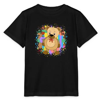 Teddybär - Stanley/Stella Kinder T-Shirt MINI CREATOR  - Schwarz - Vorne - Mikhail (115cm)