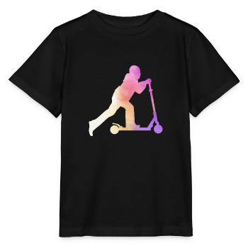 Freestyle Roller Aquarell Roller - Stanley/Stella Kinder T-Shirt MINI CREATOR  - Schwarz - Vorne - Mikhail (115cm)
