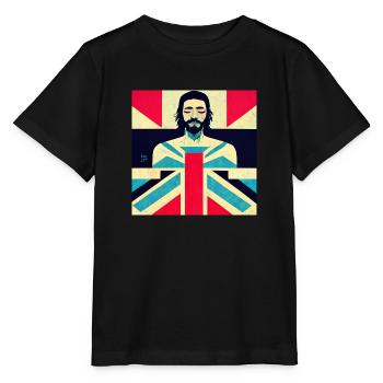 Jésus britannique - T-shirt bio MINI CREATOR Stanley/Stella Enfant - noir - Devant - Mikhail (115cm)