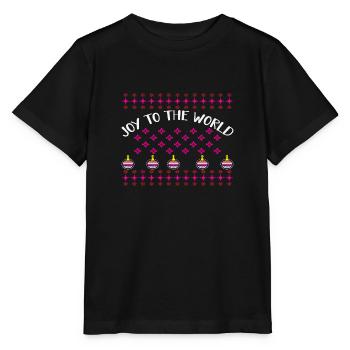 Joy to the World - Stanley/Stella Kinder T-Shirt MINI CREATOR  - Schwarz - Vorne - Mikhail (115cm)