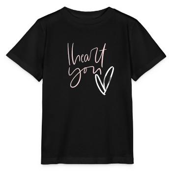 I love you - T-shirt bio MINI CREATOR Stanley/Stella Enfant - noir - Devant - Mikhail (115cm)