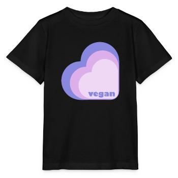 Vegan Lilac Heart - Stanley/Stella MINI CREATOR Kids’ T-Shirt - black - Front - Mikhail (115cm)
