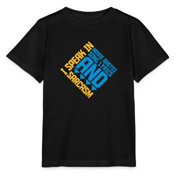 speak lyrics and sarcasm - Stanley/Stella MINI CREATOR Kids’ T-Shirt - black - Front - Mikhail (115cm)