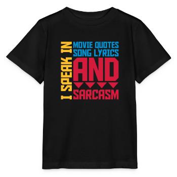 speak lyrics and sarcasm - Stanley/Stella MINI CREATOR Kids’ T-Shirt - black - Front - Mikhail (115cm)