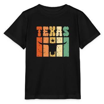 Texas Vintage Rétro - T-shirt bio MINI CREATOR Stanley/Stella Enfant - noir - Devant - Mikhail (115cm)