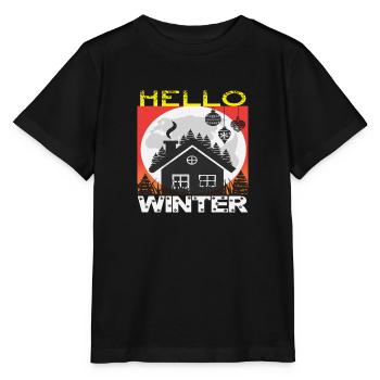 Hello Winter - Stanley/Stella Kinder T-Shirt MINI CREATOR  - Schwarz - Vorne - Mikhail (115cm)