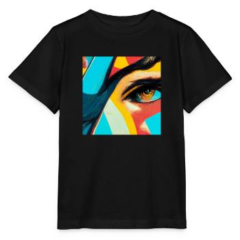Comic Pop Art - Stanley/Stella Kinder T-Shirt MINI CREATOR  - Schwarz - Vorne - Mikhail (115cm)