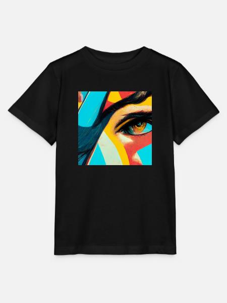 komisk popkunst - T-shirt MINI CREATOR barn från Stanley/Stella - svart