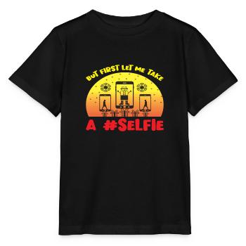 But first let me take a #Selfie - Stanley/Stella Kinder T-Shirt MINI CREATOR  - Schwarz - Vorne - Mikhail (115cm)
