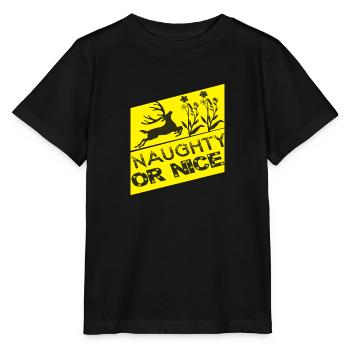 Naughty or Nice - Stanley/Stella MINI CREATOR Kids’ T-Shirt - black - Front - Mikhail (115cm)