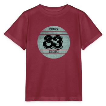 Vignette auto vintage 1983 - T-shirt bio MINI CREATOR Stanley/Stella Enfant - bordeaux - Devant - Kain (125cm)