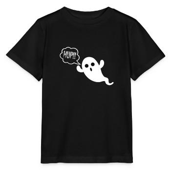 Geist Ghost Boo Hup Halloween - Stanley/Stella Kinder T-Shirt MINI CREATOR  - Schwarz - Vorne - Mikhail (115cm)