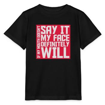 Mon visage le fera certainement - T-shirt bio MINI CREATOR Stanley/Stella Enfant - noir - Devant - Mikhail (115cm)