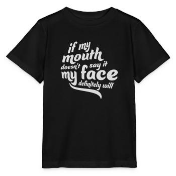 Mon visage le fera certainement - T-shirt bio MINI CREATOR Stanley/Stella Enfant - noir - Devant - Mikhail (115cm)