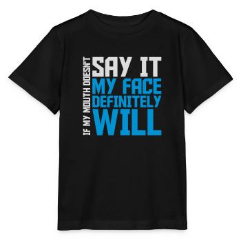 Mon visage le fera certainement - T-shirt bio MINI CREATOR Stanley/Stella Enfant - noir - Devant - Mikhail (115cm)