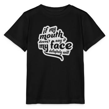 Mon visage le fera certainement - T-shirt bio MINI CREATOR Stanley/Stella Enfant - noir - Devant - Mikhail (115cm)