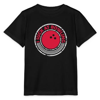 I suck at bowling - Stanley/Stella Kinder T-Shirt MINI CREATOR  - Schwarz - Vorne - Mikhail (115cm)