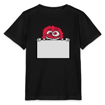 Schild zeigen wahnsinniges Monster - Stanley/Stella Kinder T-Shirt MINI CREATOR  - Schwarz - Vorne - Mikhail (115cm)