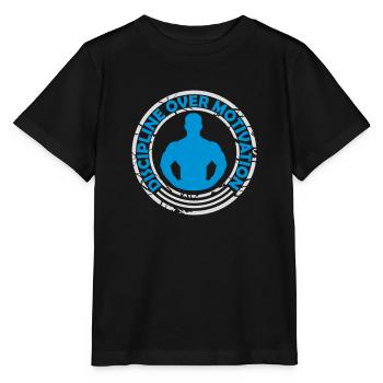 discipline over motivation quote - Stanley/Stella MINI CREATOR Kids’ T-Shirt - black - Front - Mikhail (115cm)
