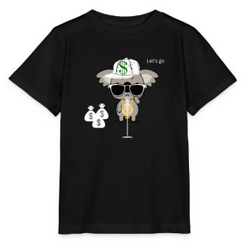 Koala au micro - T-shirt bio MINI CREATOR Stanley/Stella Enfant - noir - Devant - Mikhail (115cm)