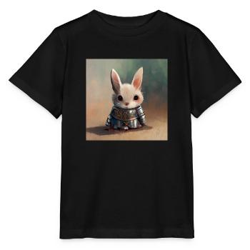 Cute Rabbit Knight 2 Hase - Stanley/Stella Kinder T-Shirt MINI CREATOR  - Schwarz - Vorne - Mikhail (115cm)
