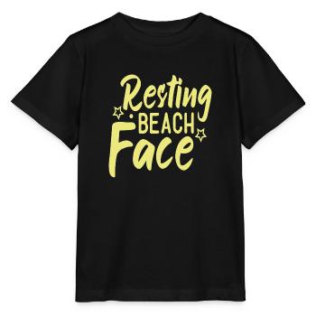 Resting Beach Face - Stanley/Stella MINI CREATOR Kids’ T-Shirt - black - Front - Mikhail (115cm)