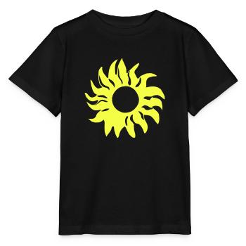 Sun Summer Watercolor Nature Beach Sky Vector 3 - Stanley/Stella MINI CREATOR Kids’ T-Shirt - black - Front - Mikhail (115cm)