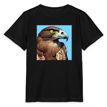 Adlerkopf-Illustration - Stanley/Stella Kinder T-Shirt MINI CREATOR  - Schwarz - Vorne - Mikhail (115cm)