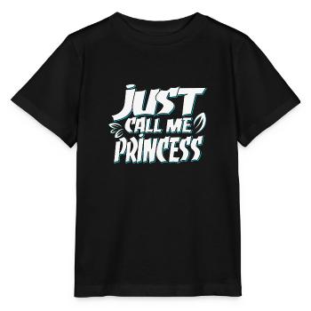 Just call me Princess - Stanley/Stella Kinder T-Shirt MINI CREATOR  - Schwarz - Vorne - Mikhail (115cm)