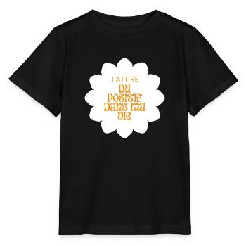 Positive attitude - T-shirt bio MINI CREATOR Stanley/Stella Enfant - noir - Devant - Mikhail (115cm)