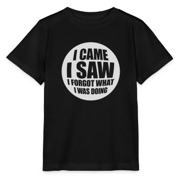 I came saw forget - Stanley/Stella Kinder T-Shirt MINI CREATOR  - Schwarz - Vorne - Mikhail (115cm)