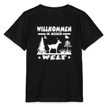 Reh - Stanley/Stella Kinder T-Shirt MINI CREATOR  - Schwarz - Vorne - Mikhail (115cm)