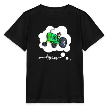 Traktor - Straßenschild - Pass - Stanley/Stella Kinder T-Shirt MINI CREATOR  - Schwarz - Vorne - Mikhail (115cm)