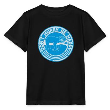 Ne vous dépêchez pas d’être heureux - T-shirt bio MINI CREATOR Stanley/Stella Enfant - noir - Devant - Mikhail (115cm)