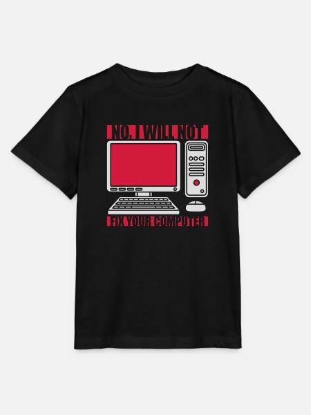 not fix your computer - Stanley/Stella Kinder T-Shirt MINI CREATOR - Schwarz