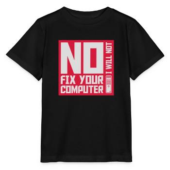 Ne pas réparer votre ordinateur - T-shirt bio MINI CREATOR Stanley/Stella Enfant - noir - Devant - Mikhail (115cm)