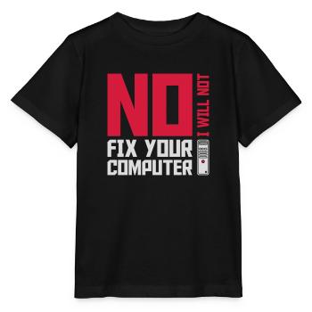 Ne pas réparer votre ordinateur - T-shirt bio MINI CREATOR Stanley/Stella Enfant - noir - Devant - Mikhail (115cm)