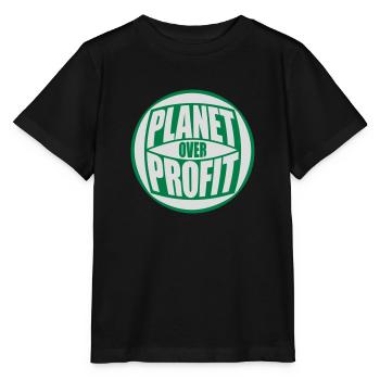 Planète sur le devis de profit - T-shirt bio MINI CREATOR Stanley/Stella Enfant - noir - Devant - Mikhail (115cm)