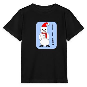Let it snow - Stanley/Stella Kinder T-Shirt MINI CREATOR  - Schwarz - Vorne - Mikhail (115cm)