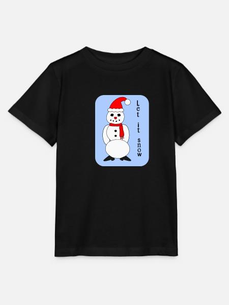 Let it snow - Stanley/Stella Kinder T-Shirt MINI CREATOR - Schwarz