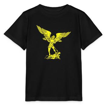 Michael archangel saint christian angels saint snkt - Stanley/Stella MINI CREATOR Kids’ T-Shirt - black - Front - Mikhail (115cm)