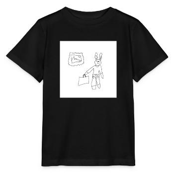 Jack le lapin - T-shirt bio MINI CREATOR Stanley/Stella Enfant - noir - Devant - Mikhail (115cm)