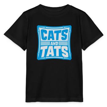 cats and tats Zitat - Stanley/Stella Kinder T-Shirt MINI CREATOR  - Schwarz - Vorne - Mikhail (115cm)