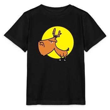 stubborn reindeer - Stanley/Stella MINI CREATOR Kids’ T-Shirt - black - Front - Mikhail (115cm)